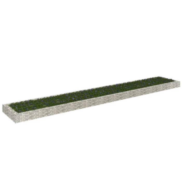 Lit surélevé à gabion Acier galvanisé 600x100x20 cm | Mobilier & Déco