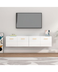 Armoires murales 2 pcs Blanc brillant 80x35x36,5 cm | Mobilier & Déco