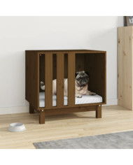 Niche pour chien Marron miel 60x45x57 cm Bois de pin massif | Mobilier & Déco
