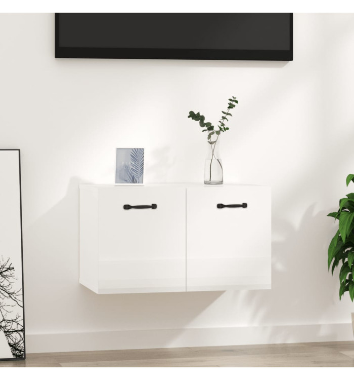 Armoire murale Blanc brillant 60x36,5x35 cm Bois d'ingénierie | Mobilier & Déco