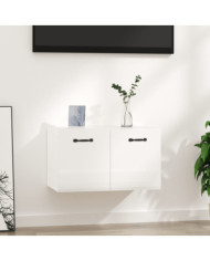 Armoire murale Blanc brillant 60x36,5x35 cm Bois d'ingénierie | Mobilier & Déco