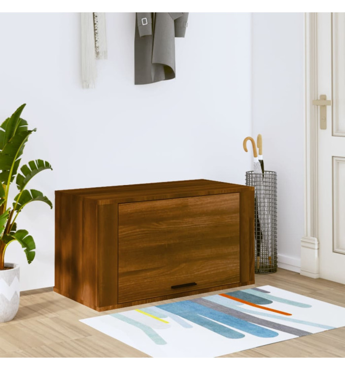 Armoire à chaussures murale Chêne marron 70x35x38cm Bois de Pin | Mobilier & Déco