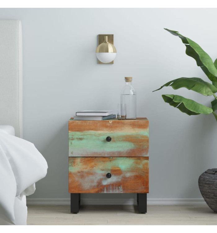 Table de chevet 40x33x46 cm Bois massif de récupération | Mobilier & Déco