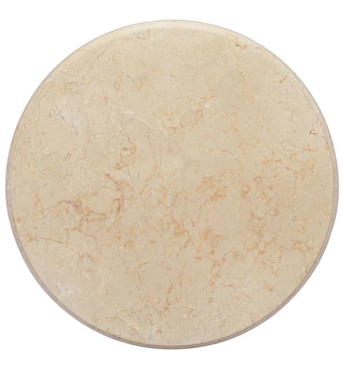 Dessus de table Crème Ø50x2,5 cm Marbre | Mobilier & Déco