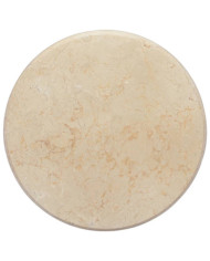 Dessus de table Crème Ø50x2,5 cm Marbre | Mobilier & Déco