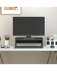 Support de moniteur Gris 50x24x16 cm Bois de pin solide | Mobilier & Déco