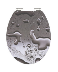 SCHÜTTE Siège de toilette avec fermeture en douceur GREY STEEL MDF | Mobilier & Déco