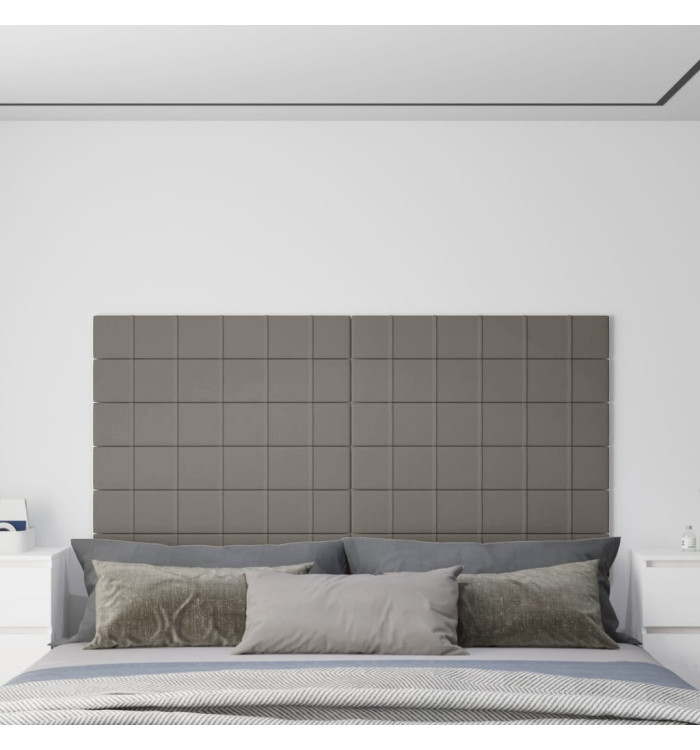 Panneaux muraux 12 pcs Gris clair 90x15 cm Velours 1,62 m² | Mobilier & Déco