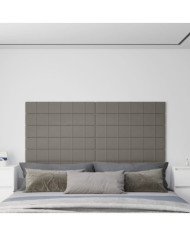 Panneaux muraux 12 pcs Gris clair 90x15 cm Velours 1,62 m² | Mobilier & Déco