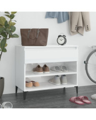 Armoire à chaussure Blanc brillant 70x36x60 cm Bois ingénierie | Mobilier & Déco