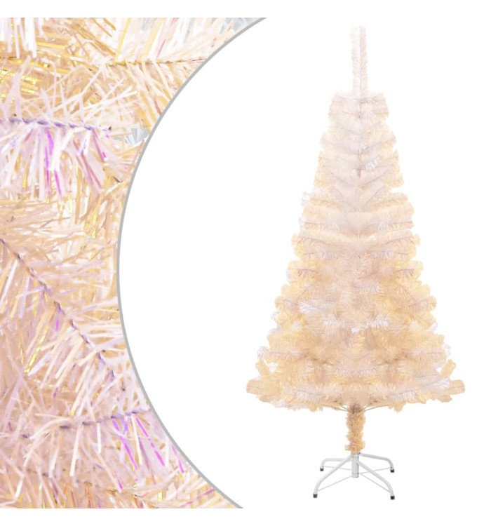 Sapin de Noël artificiel pointes iridescentes Blanc 150 cm PVC | Mobilier & Déco