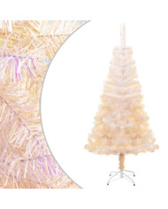 Sapin de Noël artificiel pointes iridescentes Blanc 150 cm PVC | Mobilier & Déco
