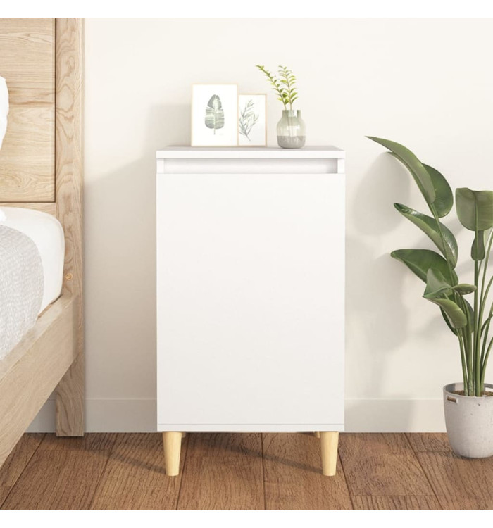 Table de chevet blanc 40x35x70 cm bois d’ingénierie | Mobilier & Déco