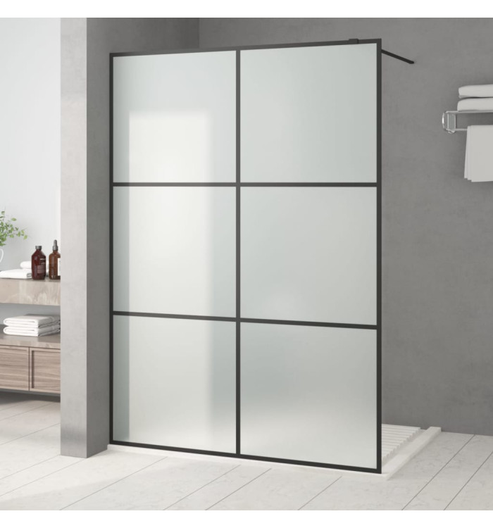 Paroi de douche Noir 140x195 cm Verre ESG dépoli | Mobilier & Déco