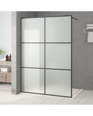 Paroi de douche Noir 140x195 cm Verre ESG dépoli | Mobilier & Déco
