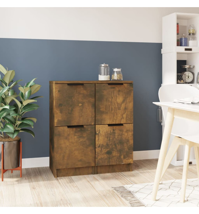 Buffets 2 pcs Chêne fumé 30x30x70 cm Bois d'ingénierie | Mobilier & Déco