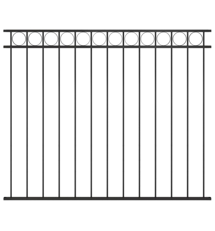 Panneau de clôture Acier 1,7x1,5 m Noir | Mobilier & Déco