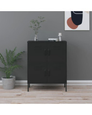 Armoire de rangement Noir 80x35x101,5 cm Acier | Mobilier & Déco