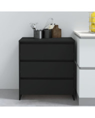 Buffet Noir 70x41x75 cm Bois d'ingénierie | Mobilier & Déco