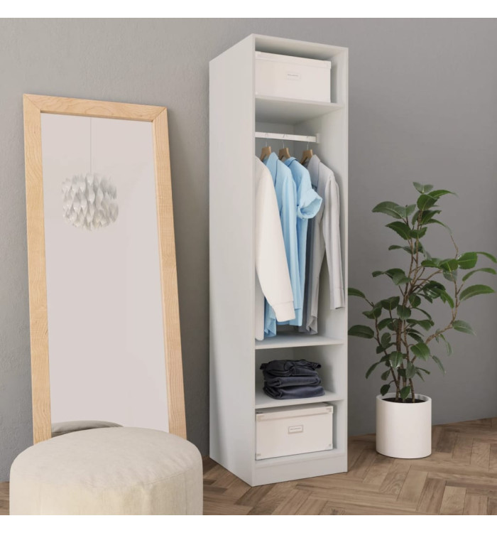 Garde-robe Blanc 50x50x200 cm Bois d'ingénierie | Mobilier & Déco