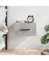 Table de chevet murale gris béton 35x35x20 cm | Mobilier & Déco