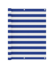 Écran de balcon Blanc et bleu 120x400 cm Tissu Oxford | Mobilier & Déco