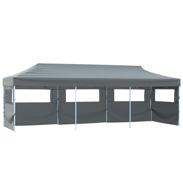 Tente de réception pliable avec 5 parois 3 x 9 m Anthracite | Mobilier & Déco