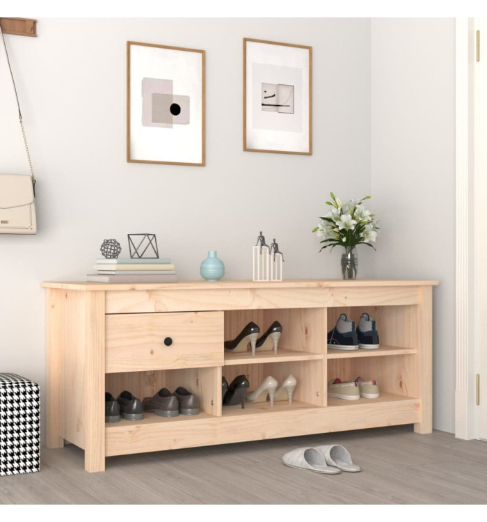 Armoire à chaussures 110x38x45,5 cm Bois de pin massif | Mobilier & Déco
