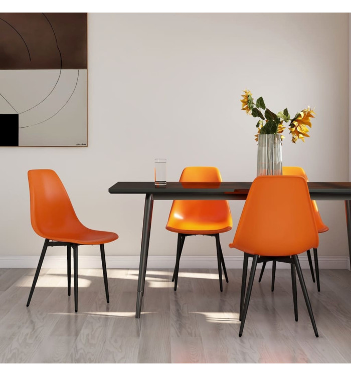 Chaises à manger lot de 4 orange PP | Mobilier & Déco
