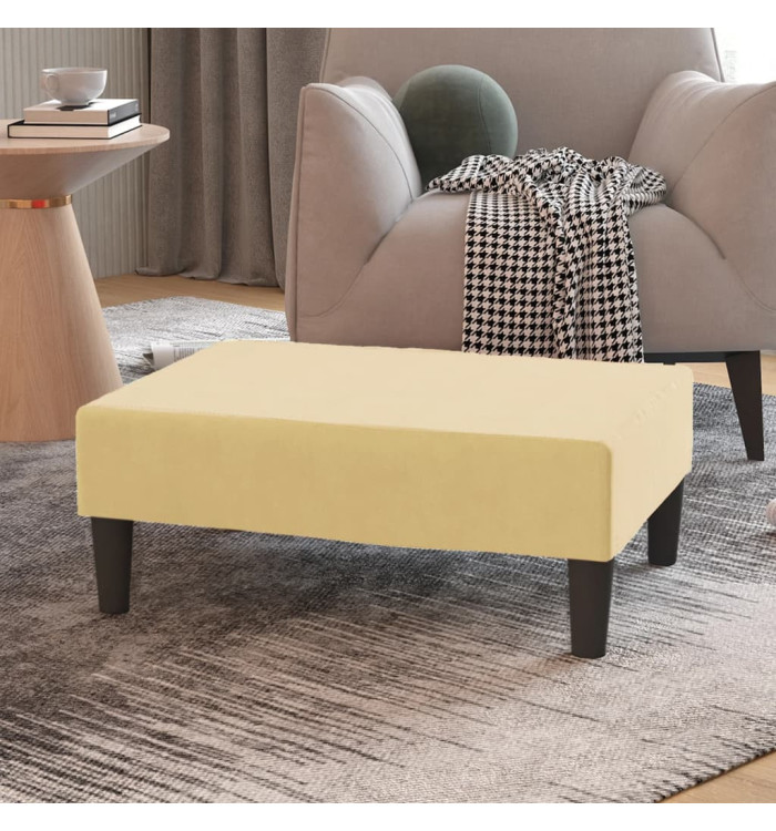 Repose-pied Crème 78x56x32 cm Velours | Mobilier & Déco