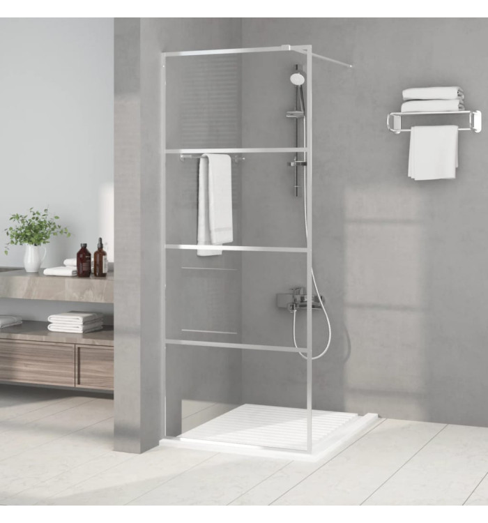 Paroi de douche Argenté 80x195 cm Verre ESG transparent | Mobilier & Déco