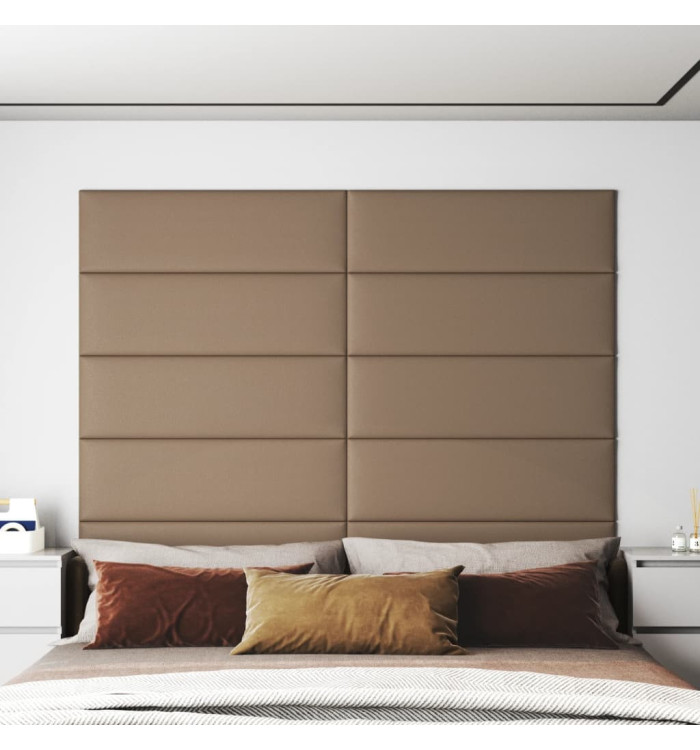 Panneaux muraux 12 pcs Cappuccino 90x30 cm Similicuir 3,24 m² | Mobilier & Déco