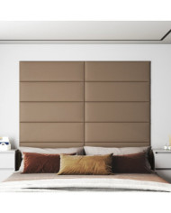 Panneaux muraux 12 pcs Cappuccino 90x30 cm Similicuir 3,24 m² | Mobilier & Déco
