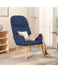Chaise de relaxation Bleu Tissu | Mobilier & Déco