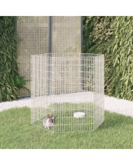 Enclos d'animaux en liberté 6 panneaux 54x100 cm fer galvanisé | Mobilier & Déco