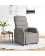Fauteuil électrique de massage Taupe Tissu | Mobilier & Déco