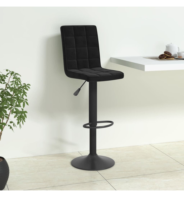 Tabouret de bar Noir Velours | Mobilier & Déco