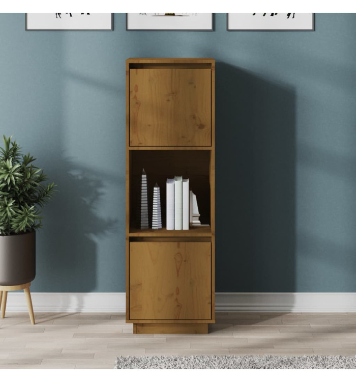 Buffet haut Marron miel 38x35x117 cm Bois massif de pin | Mobilier & Déco