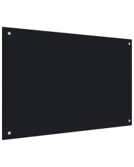 Dosseret de cuisine Noir 90x60 cm Verre trempé | Mobilier & Déco