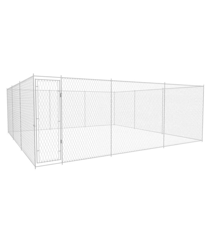 Chenil extérieur pour chiens Acier galvanisé 570x570x185 cm | Mobilier & Déco