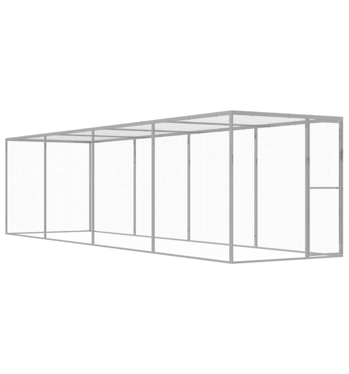 Cage pour chat 6x1,5x1,5 m Acier galvanisé | Mobilier & Déco