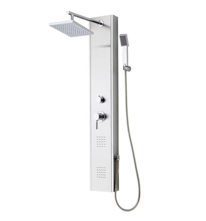 SCHÜTTE Panneau de douche avec mitigeur à levier TAHITI Inox | Mobilier & Déco