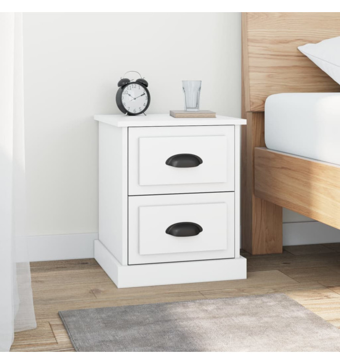 Tables de chevet 2 pcs blanc 39x39x47,5 cm bois d'ingénierie | Mobilier & Déco