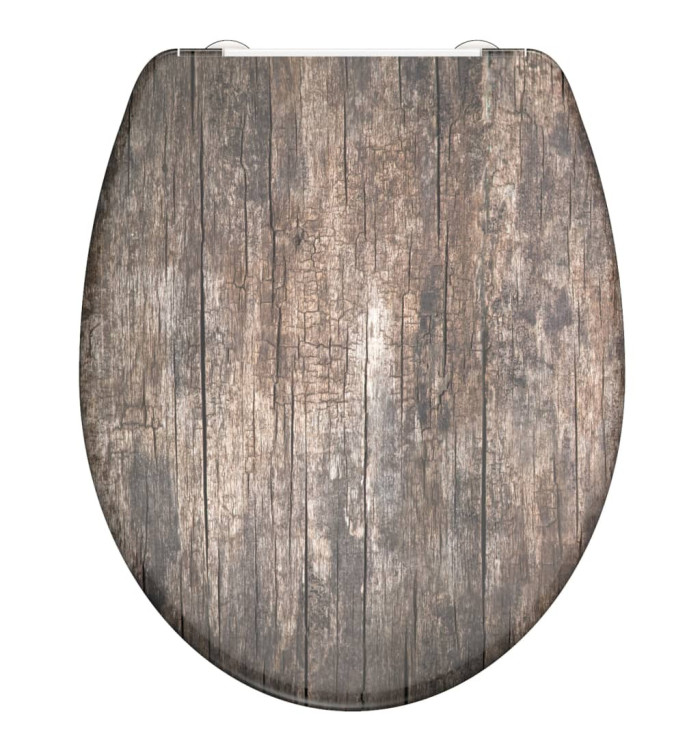SCHÜTTE Siège de toilette avec fermeture en douceur OLD WOOD imprimé | Mobilier & Déco
