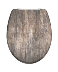 SCHÜTTE Siège de toilette avec fermeture en douceur OLD WOOD imprimé | Mobilier & Déco