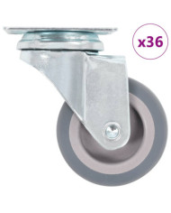 36 pcs Roulettes pivotantes 50 mm | Mobilier & Déco