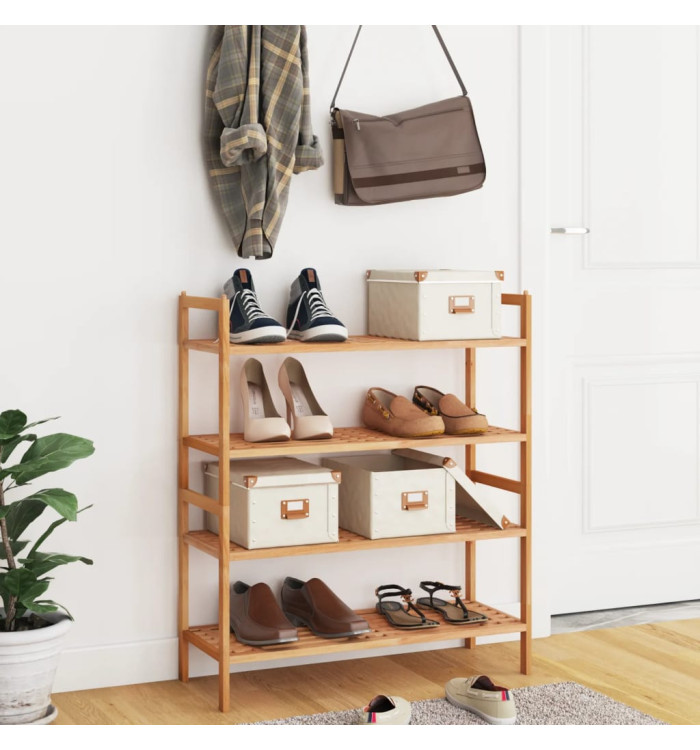 Étagères à chaussures 2 pcs 69x27x41 cm Bois massif de noyer | Mobilier & Déco