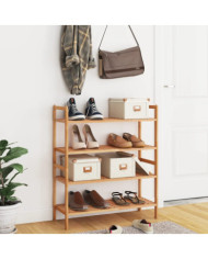Étagères à chaussures 2 pcs 69x27x41 cm Bois massif de noyer | Mobilier & Déco