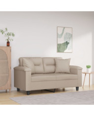 Coussins décoratifs lot de 2 Crème 40x40 cm Tissu microfibre | Mobilier & Déco