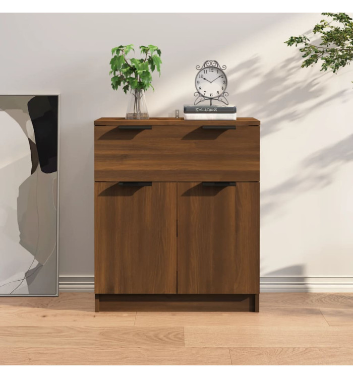 Buffet chêne marron 60x30x70 cm Bois d'ingénierie | Mobilier & Déco